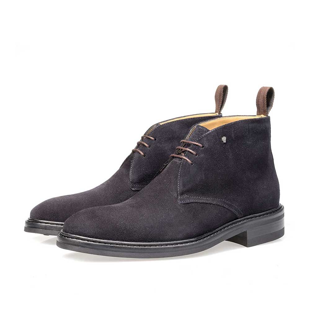 10161/01 - Donkerblauwe suède veterboot 10161/01 - Donkerblauwe suède veterboot