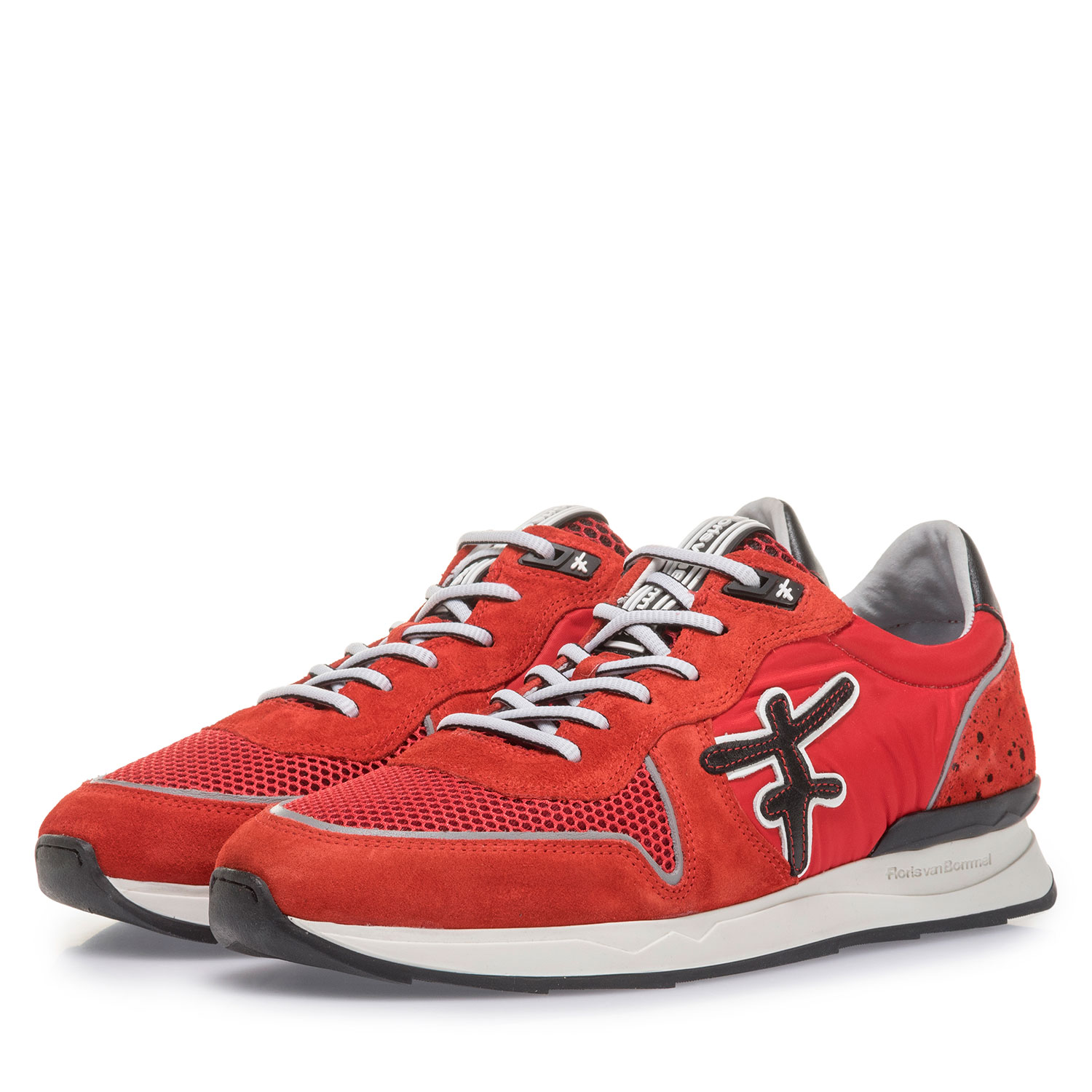 16346/10 - Red suede leather sneaker 16346/10 - Red suede leather sneaker