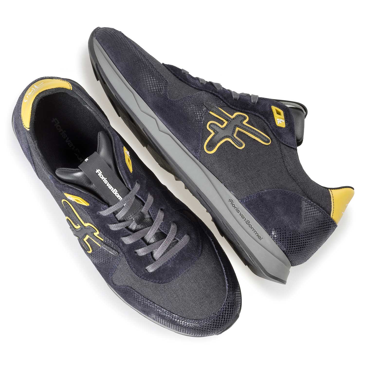 16226/01 - Blue / grey sneaker with yellow details 16226/01 - Blue / grey sneaker with yellow details