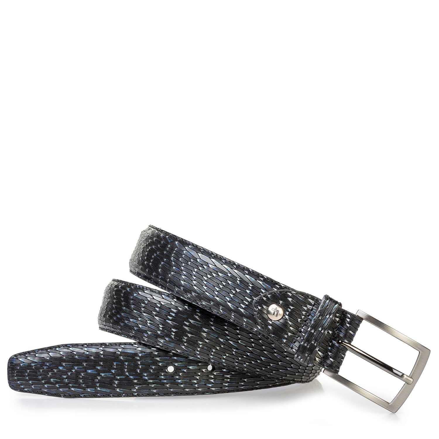 75203/13 - Leren riem metallic groen 75203/13 - Leren riem metallic groen