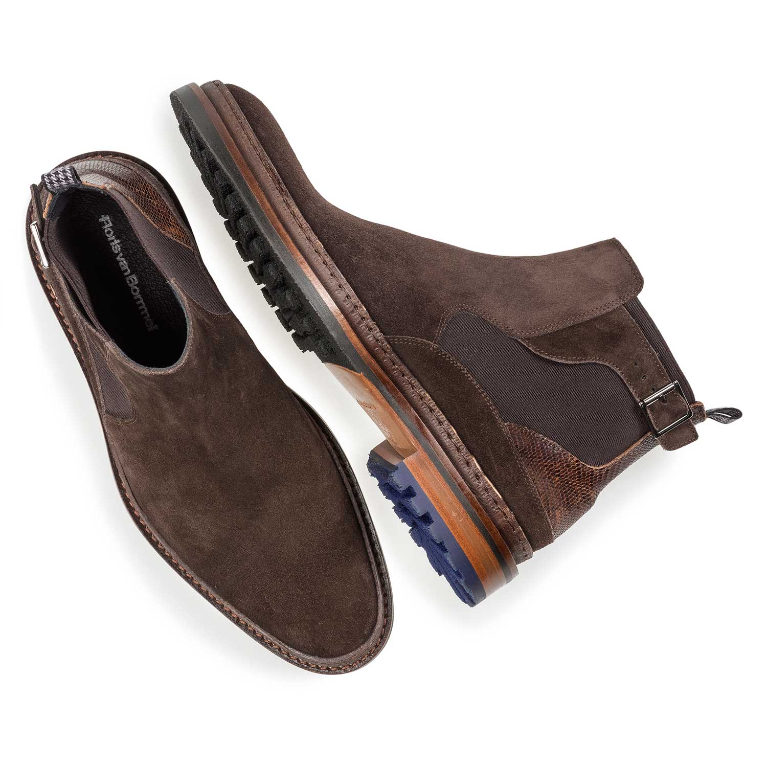 10529/01 - Donkerbruine suède chelsea boot 10529/01 - Donkerbruine suède chelsea boot