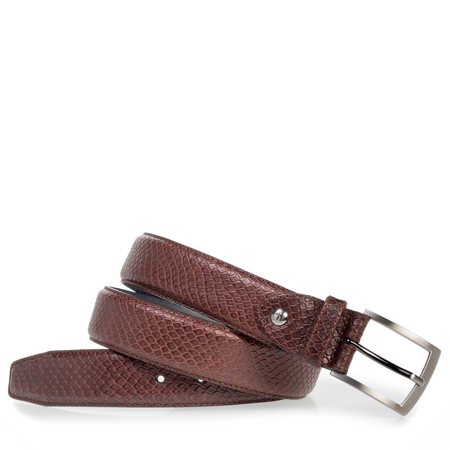 75201/46 - Leren riem donker cognac 75201/46 - Leren riem donker cognac