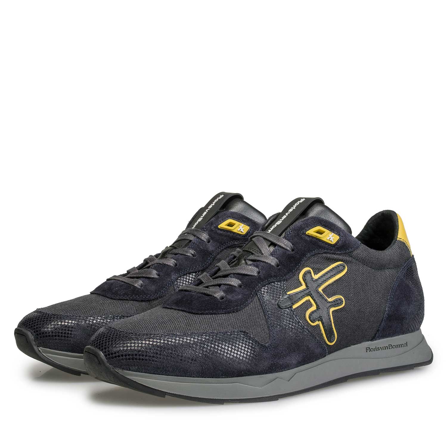 16226/01 - Blue / grey sneaker with yellow details 16226/01 - Blue / grey sneaker with yellow details