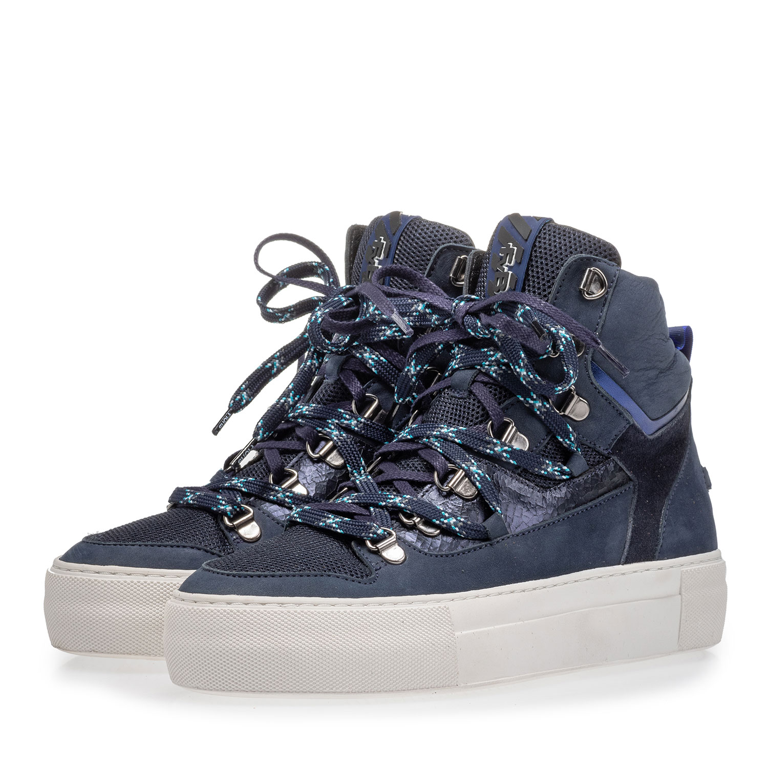 85315/01 - Mid-high sneaker nubuck leather blue 85315/01 - Mid-high sneaker nubuck leather blue