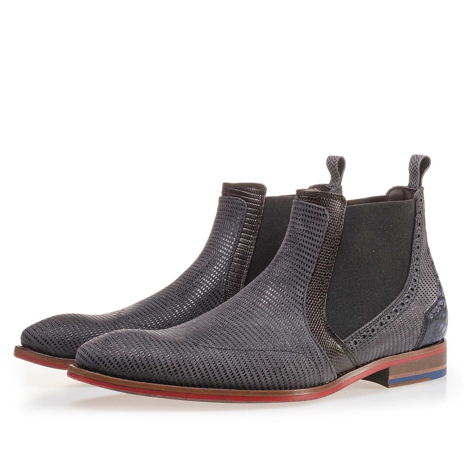 10455/00 - Donkergrijze chelsea boot van suède 10455/00 - Donkergrijze chelsea boot van suède