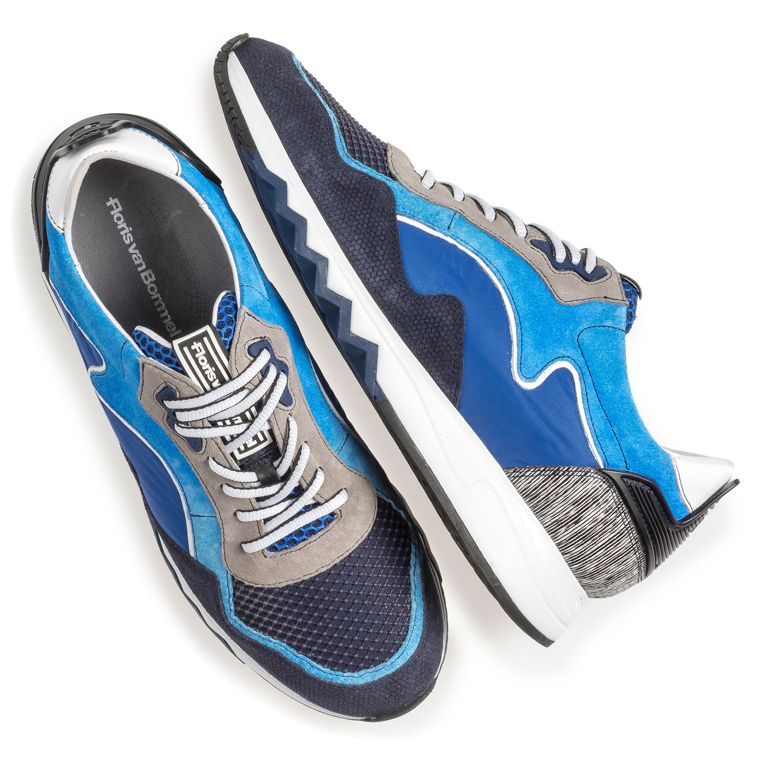 16092/14 - Bright blue suede leather sneaker 16092/14 - Bright blue suede leather sneaker