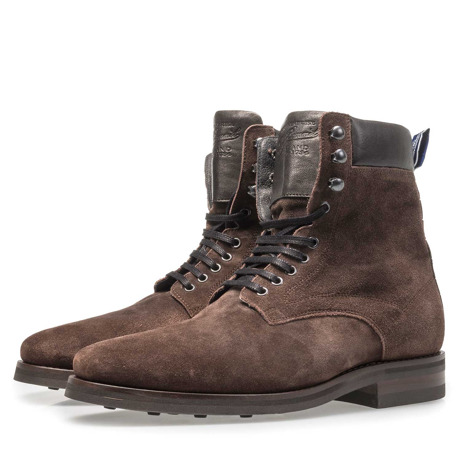 10658/09 - Dark brown suede lace boot 10658/09 - Dark brown suede lace boot