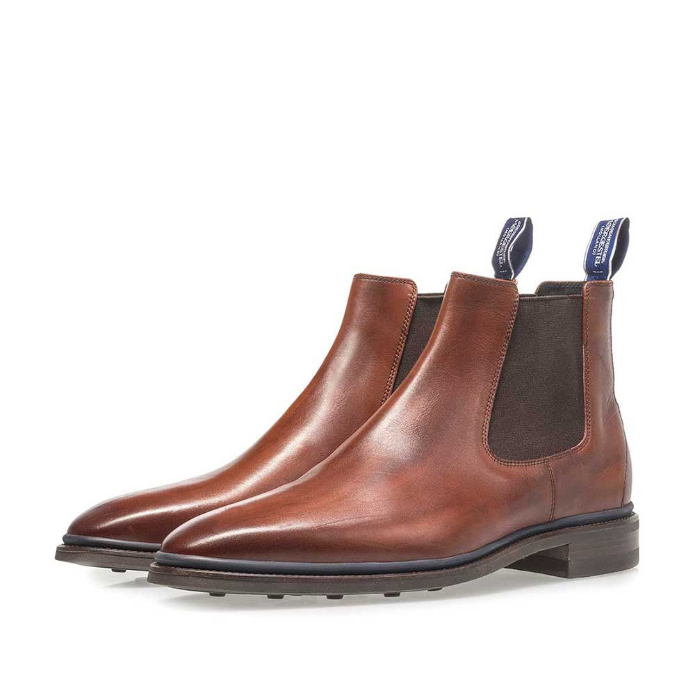 10669/01 - Kalfsleren chelsea boot donker cognac 10669/01 - Kalfsleren chelsea boot donker cognac