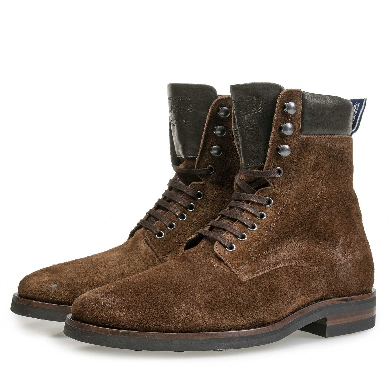 10658/03 - Bruine suède veterboot 10658/03 - Bruine suède veterboot
