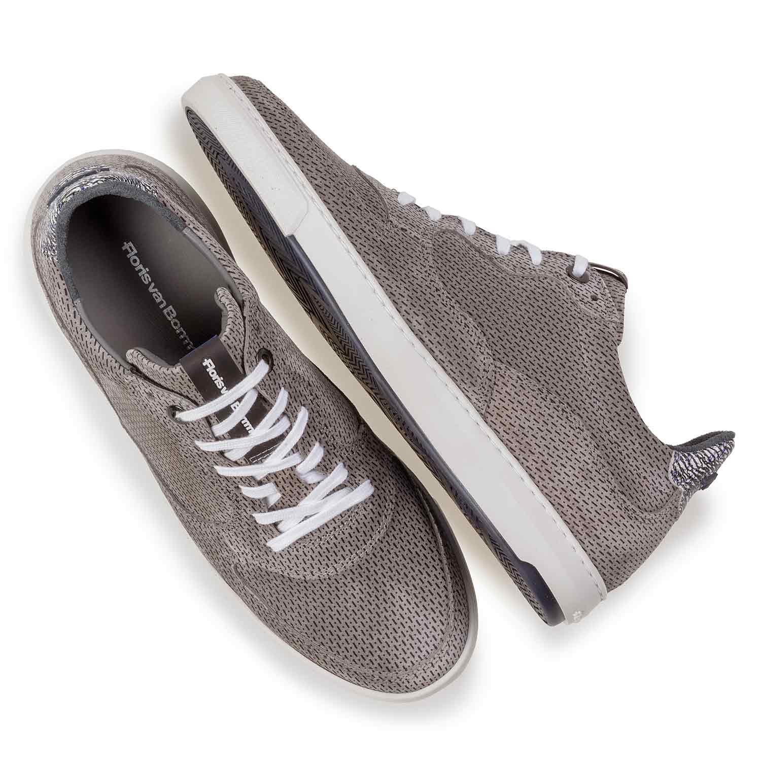16321/02 - Sneaker geprint suède grijs 16321/02 - Sneaker geprint suède grijs