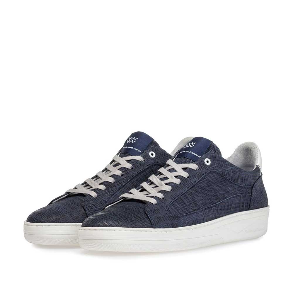 13265/19 - Sneaker met print donkerblauw 13265/19 - Sneaker met print donkerblauw