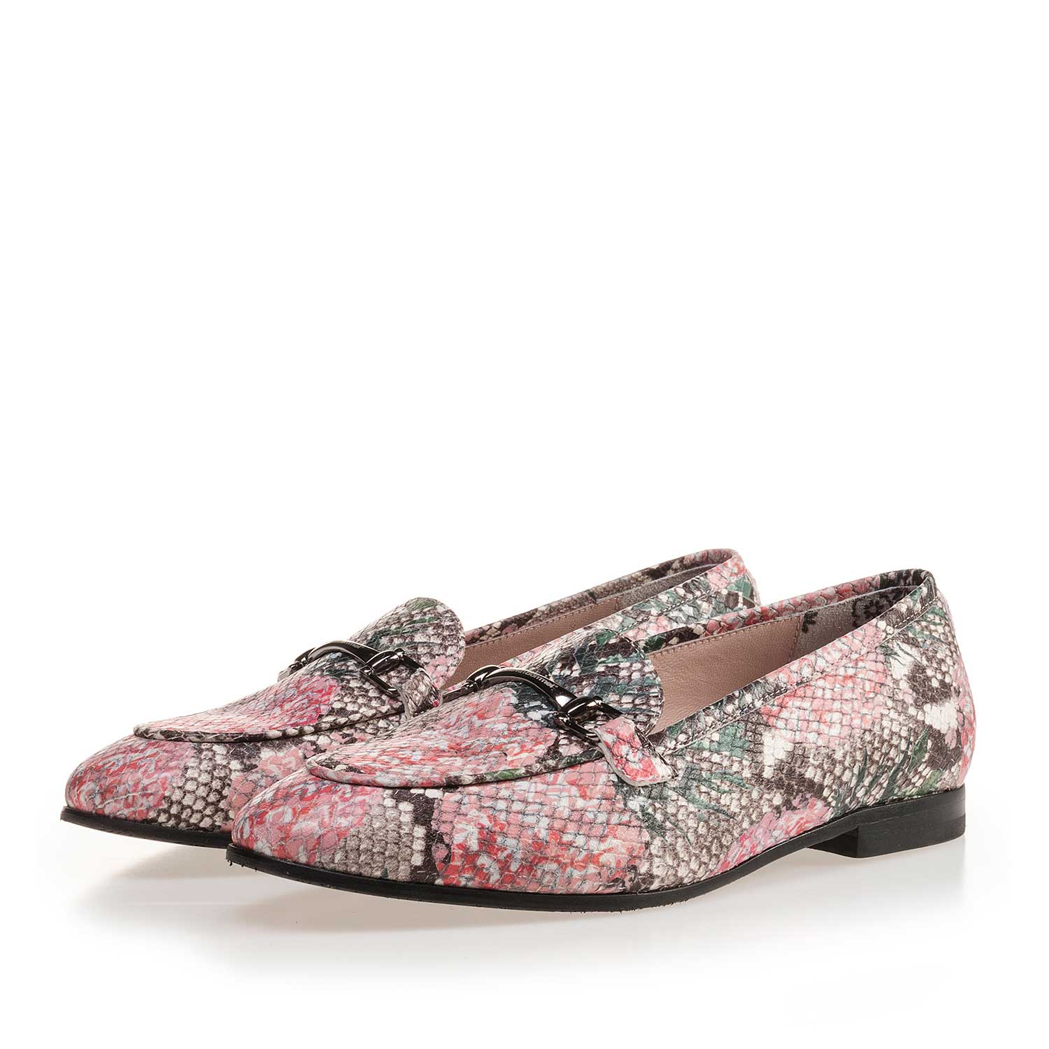 85231/03 - Multicolour leren loafer met print 85231/03 - Multicolour leren loafer met print