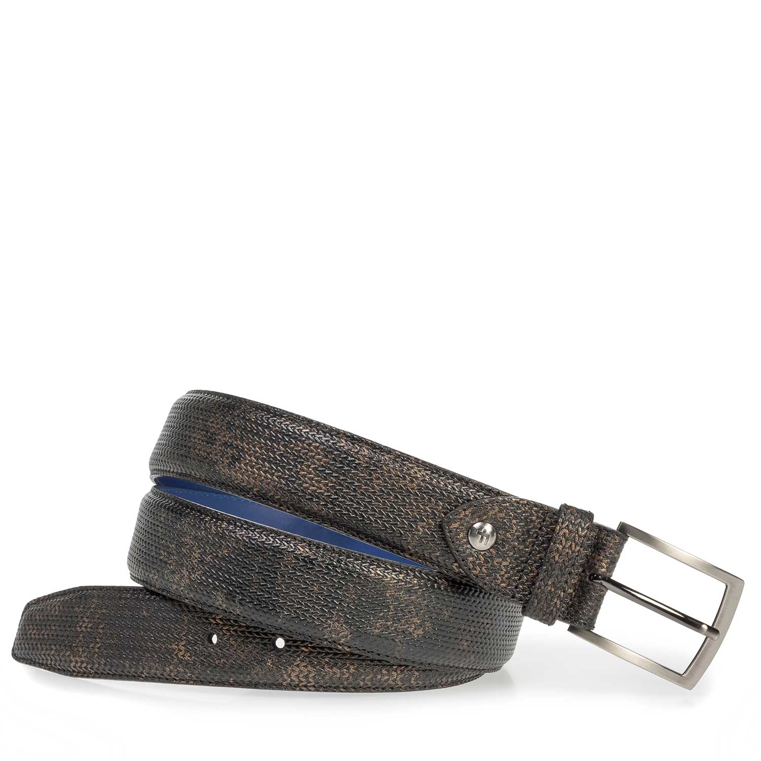 75201/29 - Bronze-coloured leather belt with metallic print 75201/29 - Bronze-coloured leather belt with metallic print