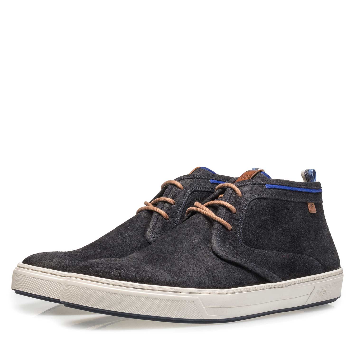 10466/10 - Dark blue suede lace boot 10466/10 - Dark blue suede lace boot
