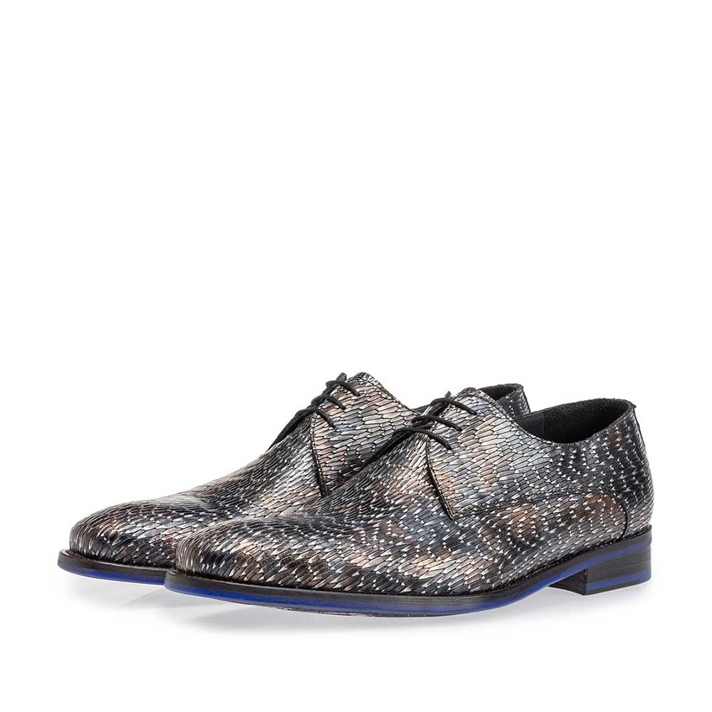 18159/27 - Veterschoen metallic brons 18159/27 - Veterschoen metallic brons