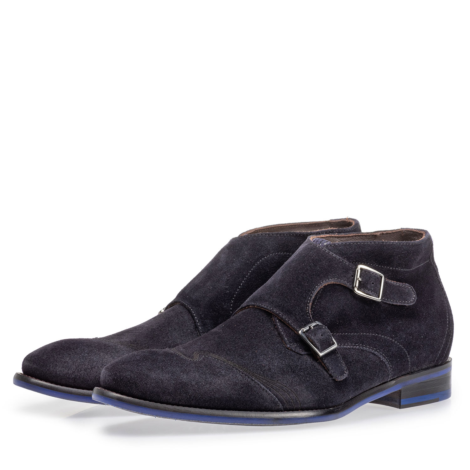 20197/03 - Gespschoen blauw suède 20197/03 - Gespschoen blauw suède
