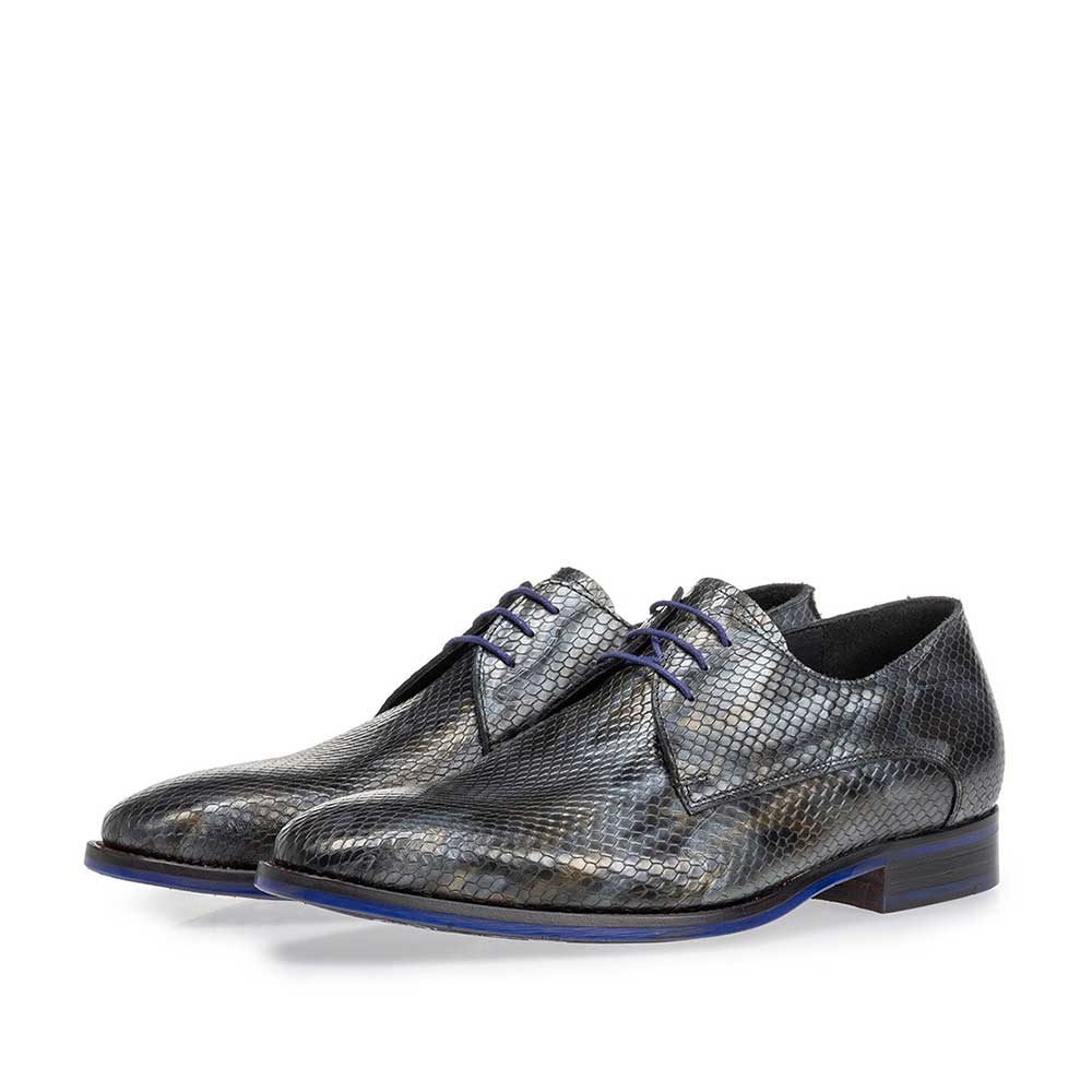 18168/10 - Lace shoe metallic grey 18168/10 - Lace shoe metallic grey
