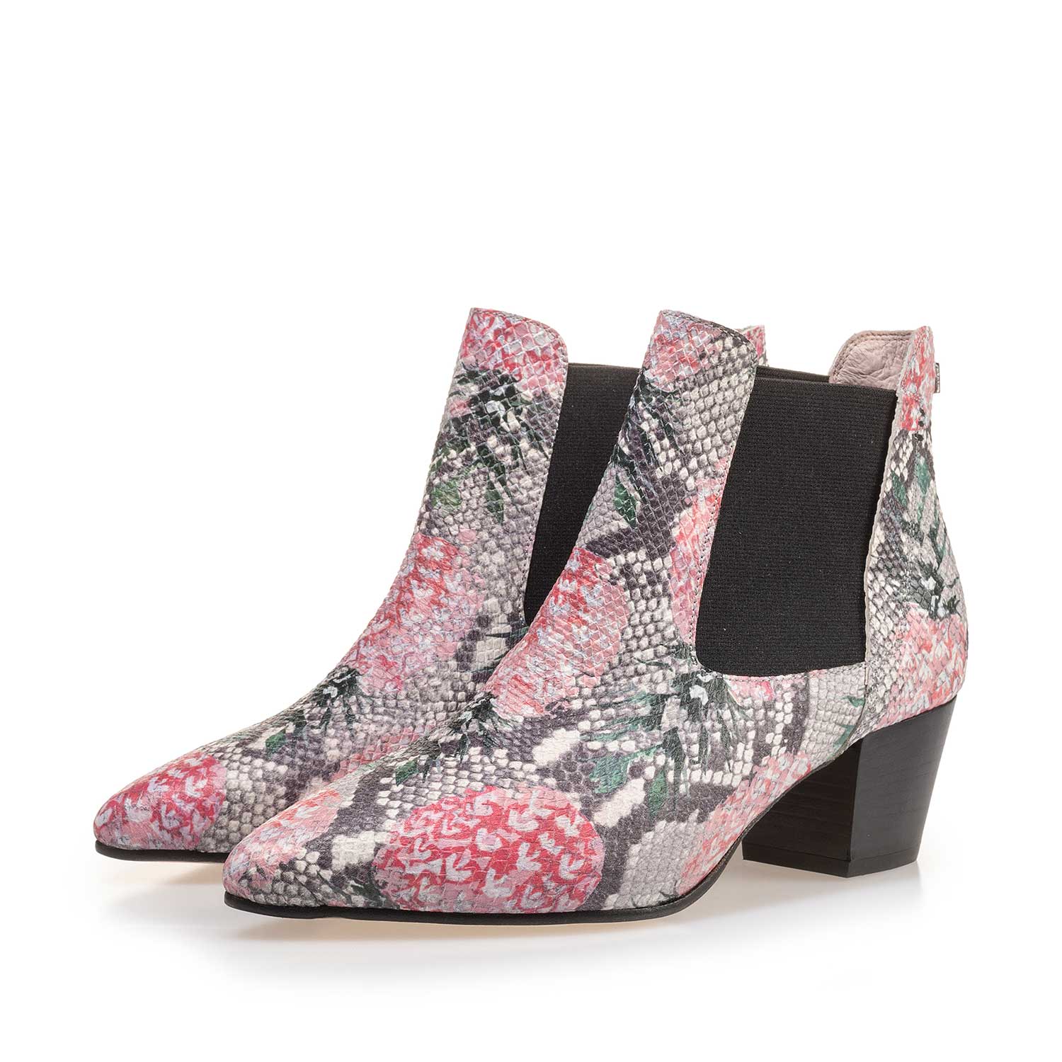 85250/02 - Multicolour leren chelsea boot met print 85250/02 - Multicolour leren chelsea boot met print
