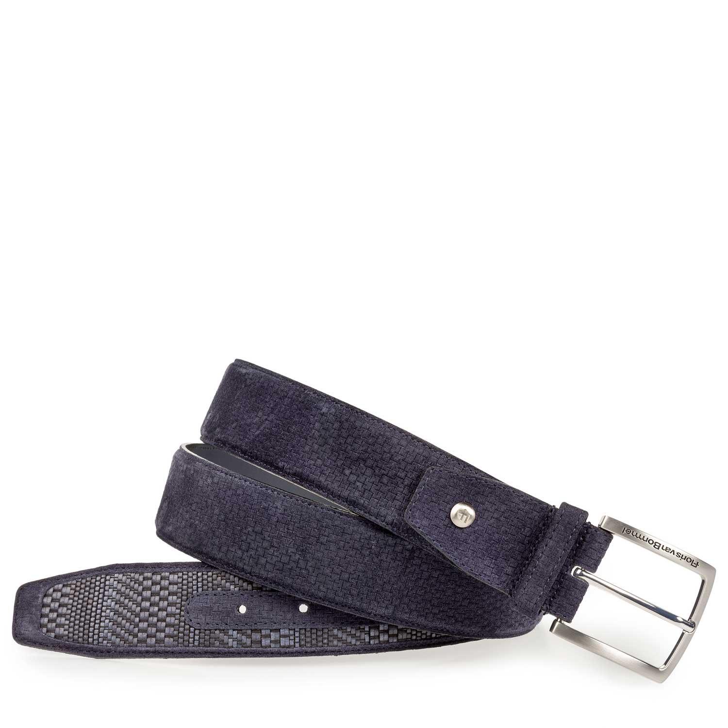 75159/16 - Donkerblauwe riem met gevlochten dessin 75159/16 - Donkerblauwe riem met gevlochten dessin