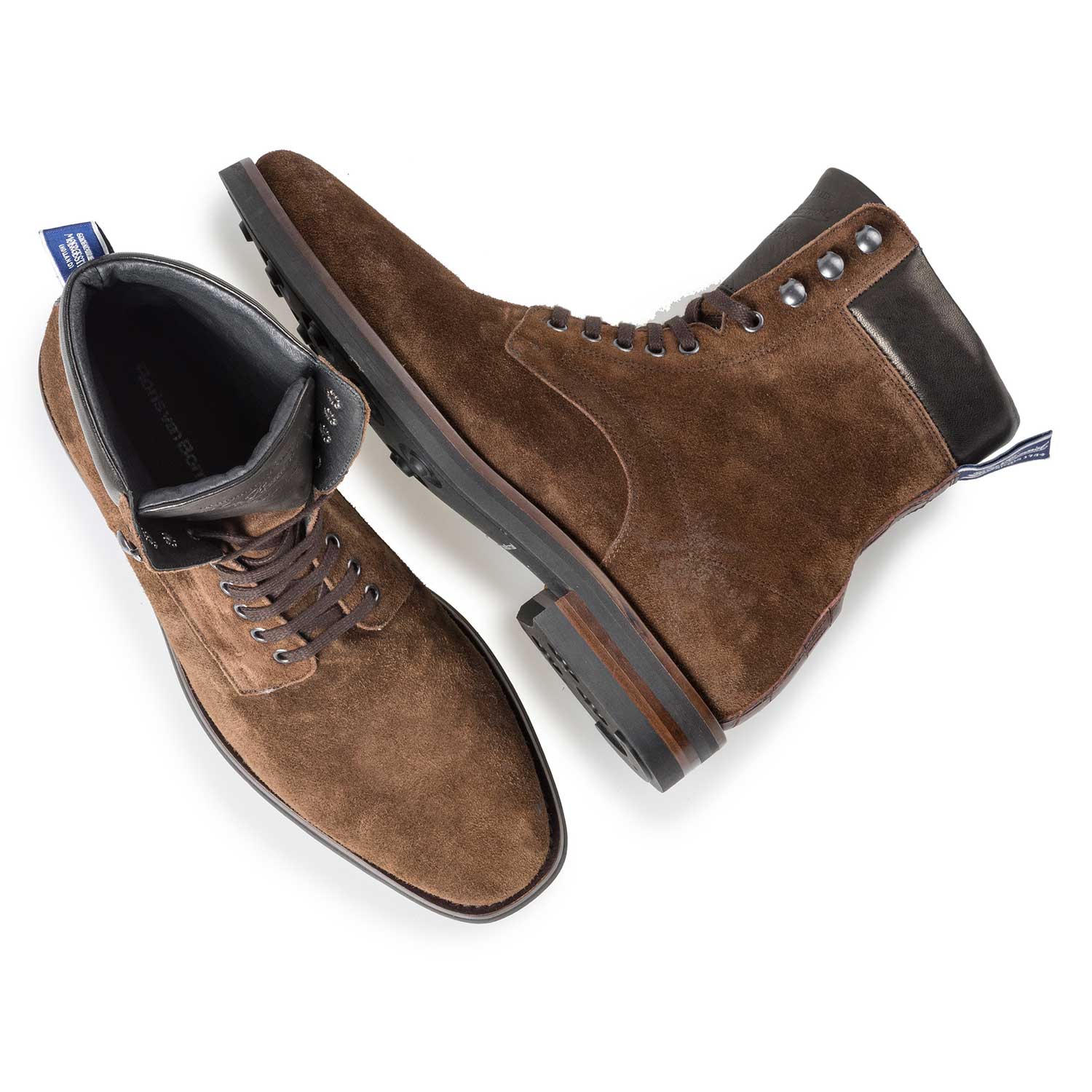 10658/03 - Bruine suède veterboot 10658/03 - Bruine suède veterboot