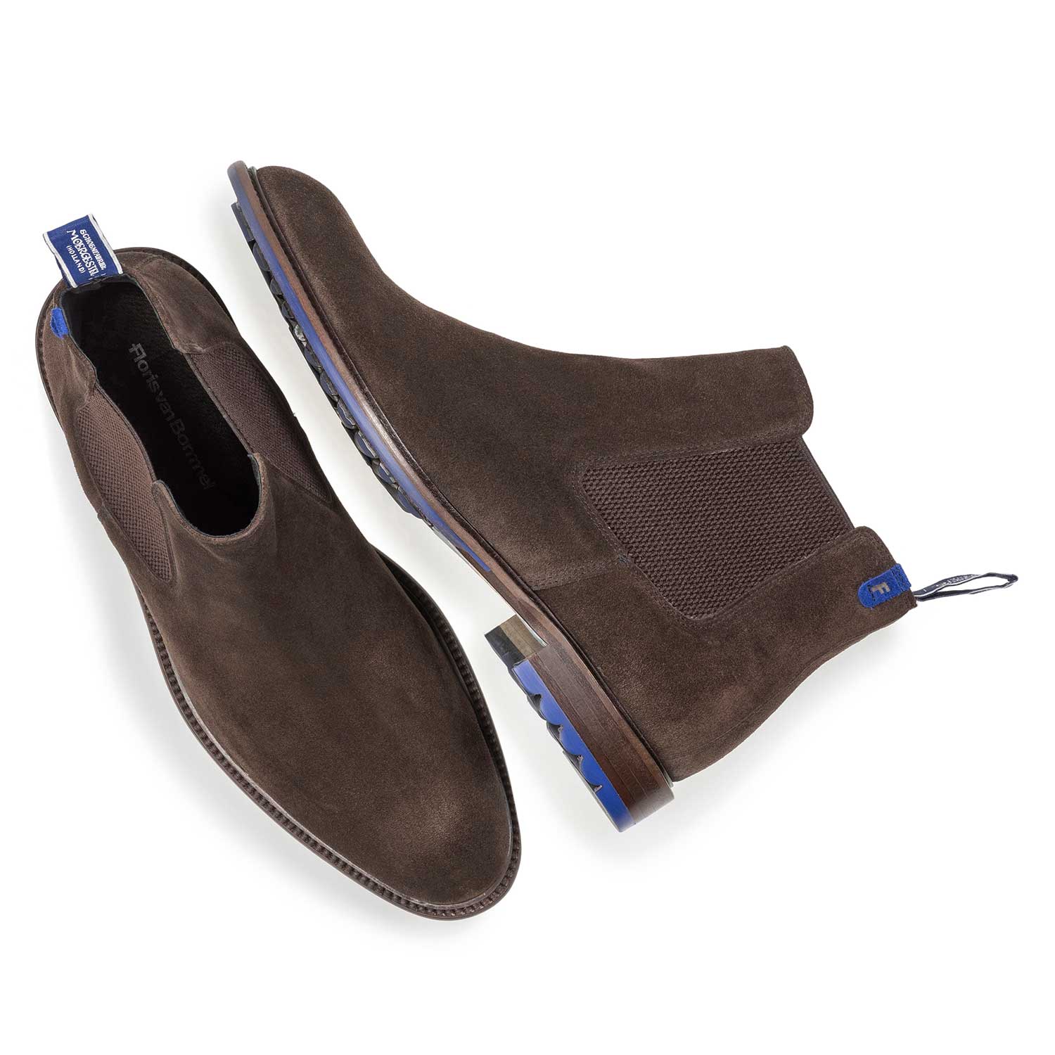 10902/07 - Donkerbruine kalfssuède chelsea boot 10902/07 - Donkerbruine kalfssuède chelsea boot