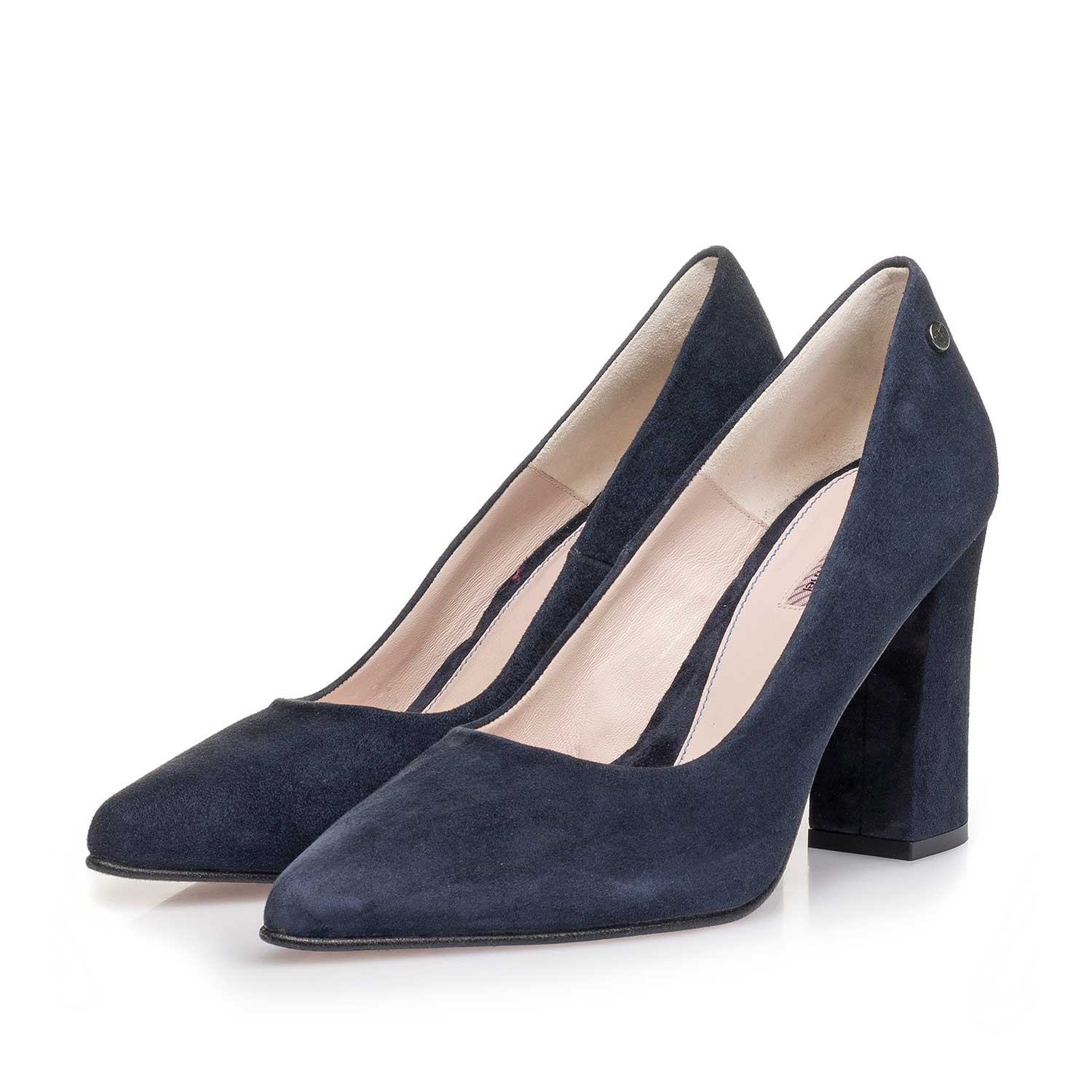 85519/10 - Donkerblauwe suède pump 85519/10 - Donkerblauwe suède pump
