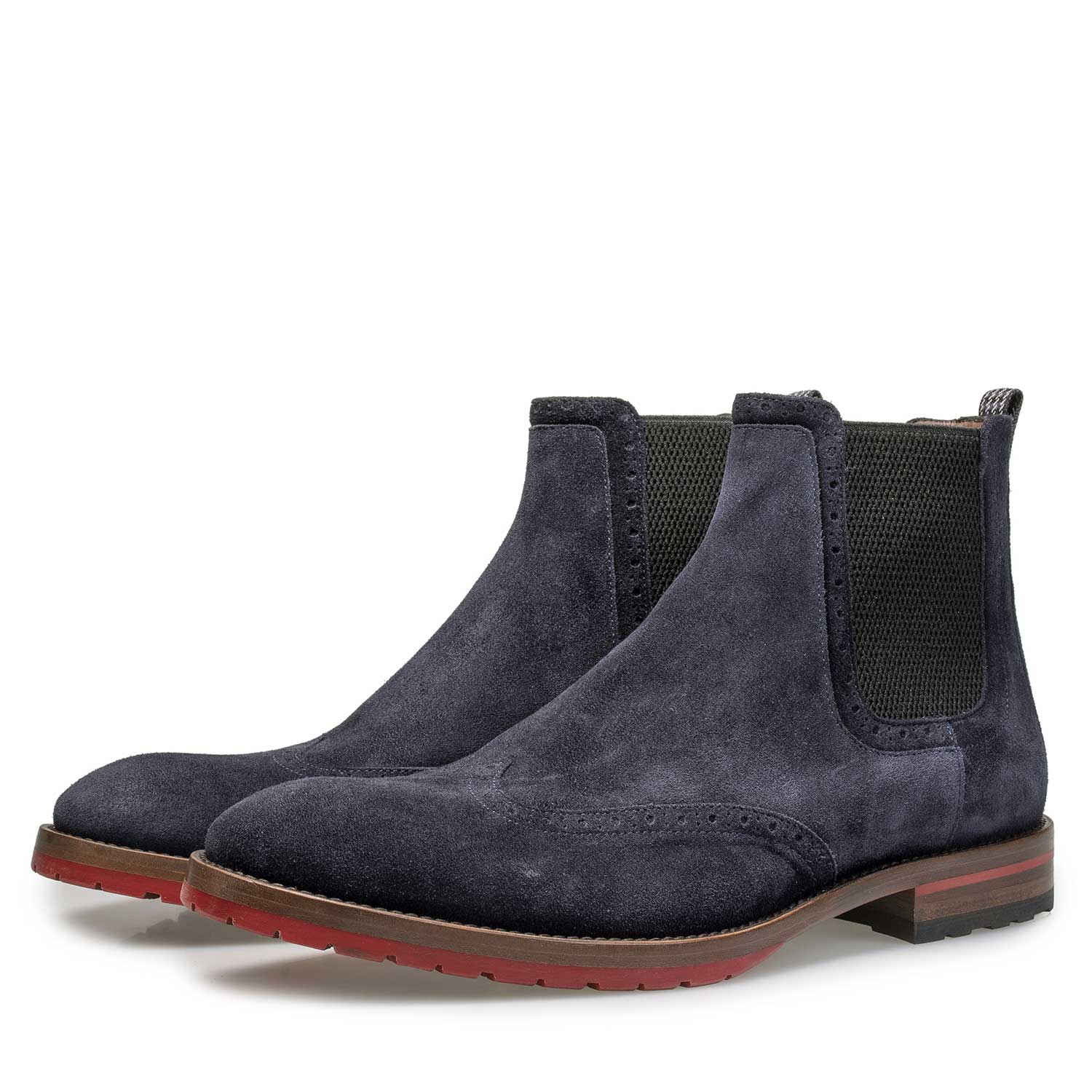 10329/07 - Blauwe suède chelsea boot 10329/07 - Blauwe suède chelsea boot