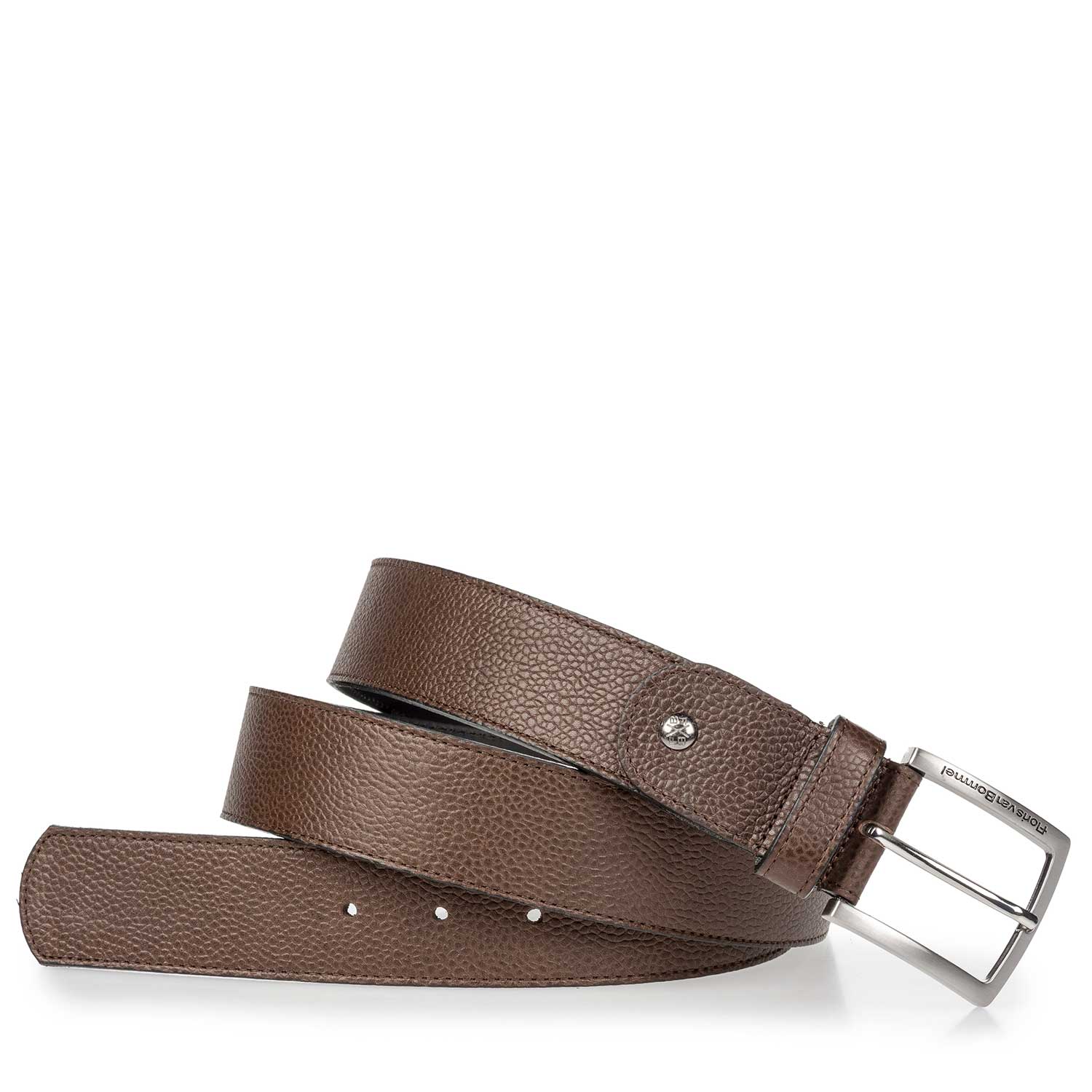 75191/09 - Donkerbruine kalfsleren riem 75191/09 - Donkerbruine kalfsleren riem