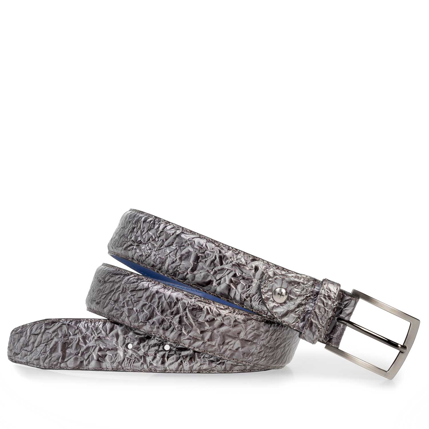 75201/27 - Premium dark grey printed patent leather belt 75201/27 - Premium dark grey printed patent leather belt