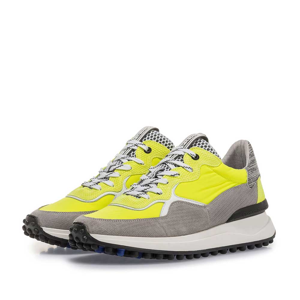 16303/10 - Premium suède sneaker grijs/geel 16303/10 - Premium suède sneaker grijs/geel