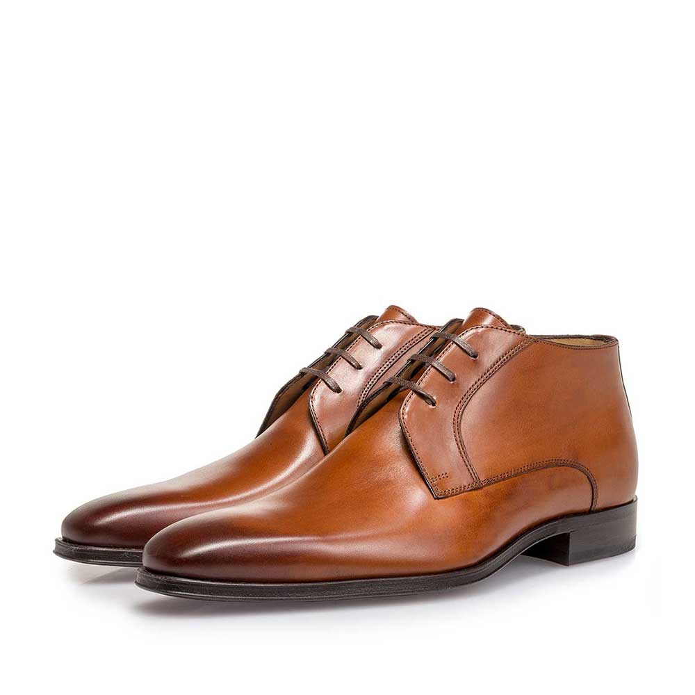 10599/01 - Kalfsleren veterschoen cognac 10599/01 - Kalfsleren veterschoen cognac