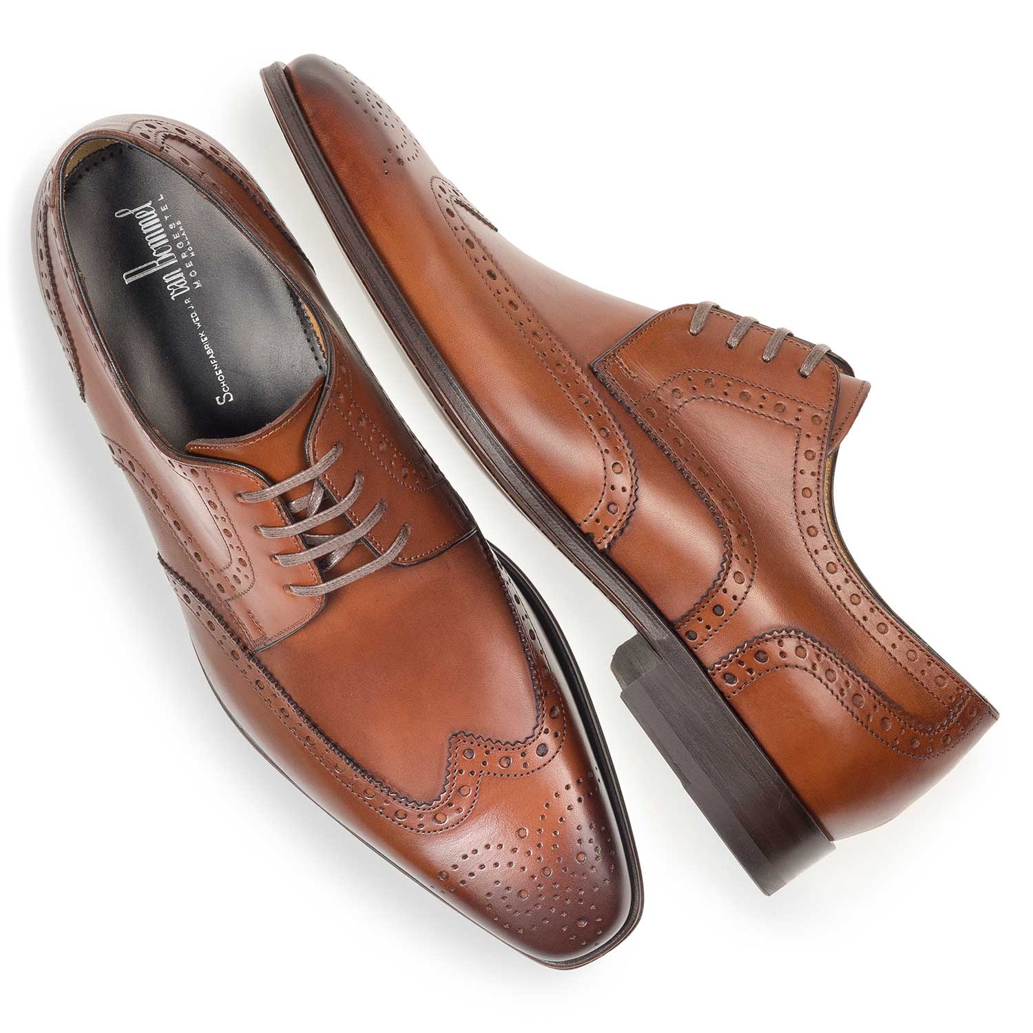 17099/01 - Brogue veterschoen cognac 17099/01 - Brogue veterschoen cognac