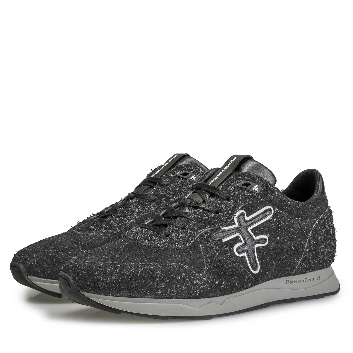 16226/08 - Donkergrijze ruwharige sneaker 16226/08 - Donkergrijze ruwharige sneaker