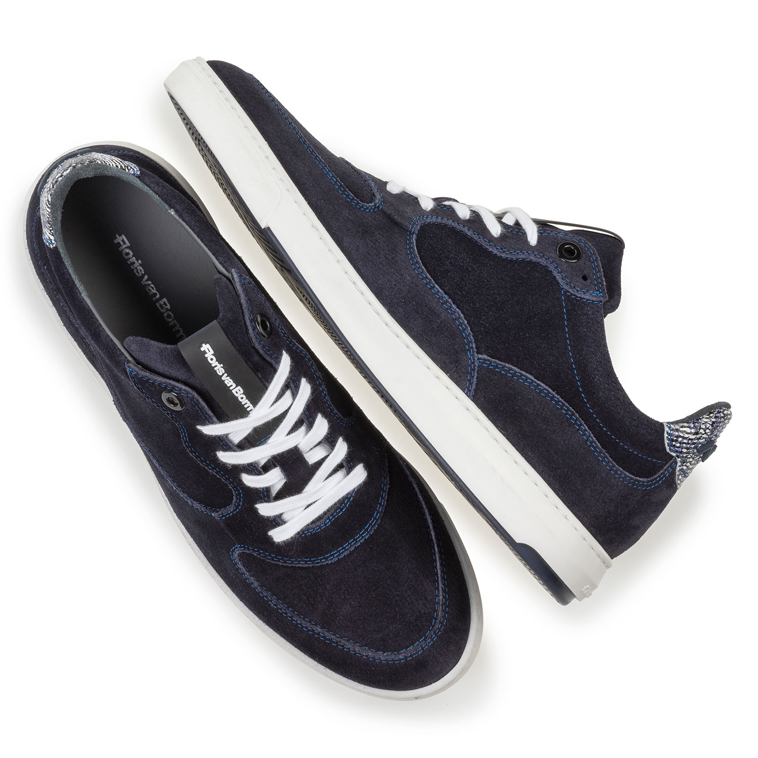 16321/00 - Sneaker geprint suède blauw 16321/00 - Sneaker geprint suède blauw