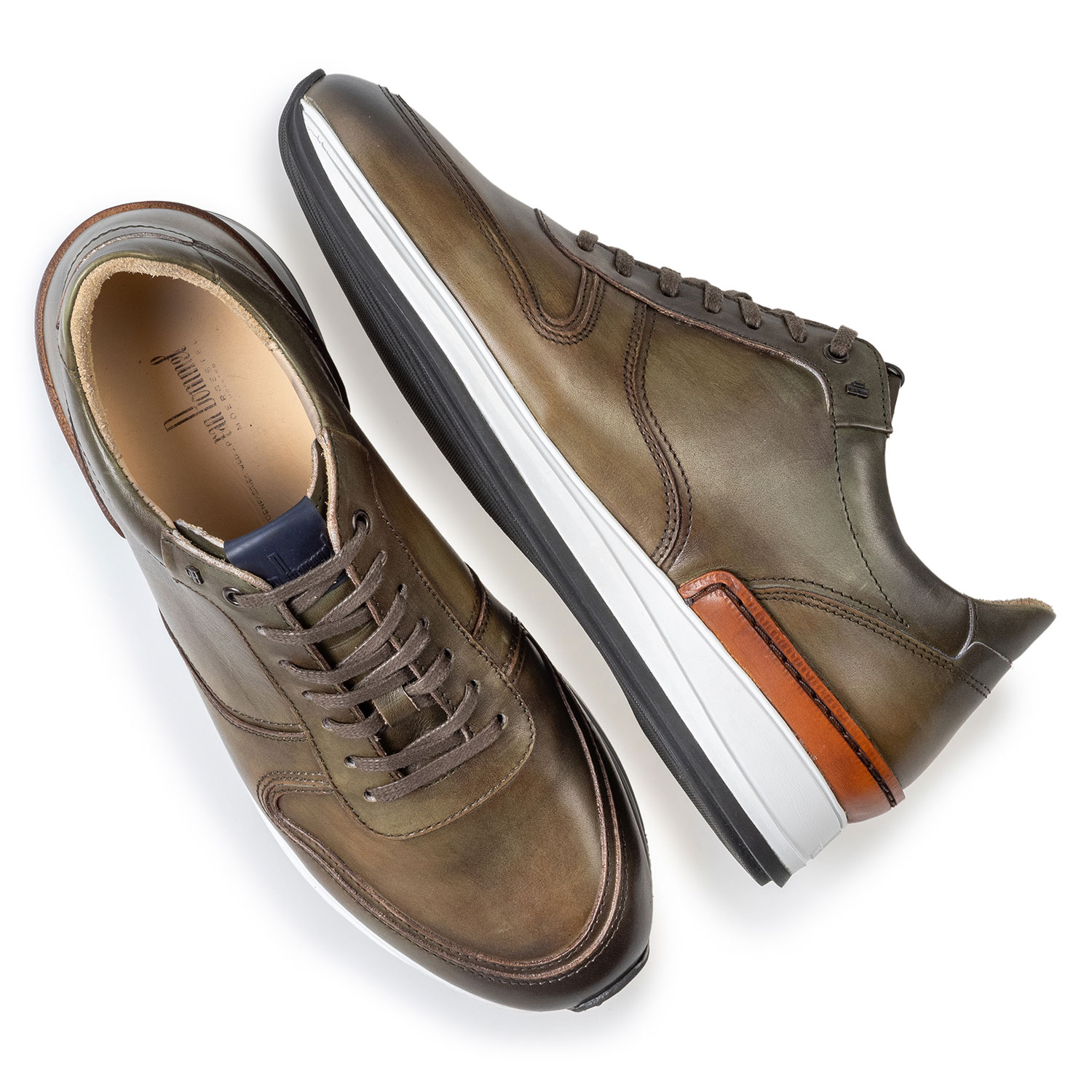 16334/03 - Sneaker kalfsleer groen 16334/03 - Sneaker kalfsleer groen