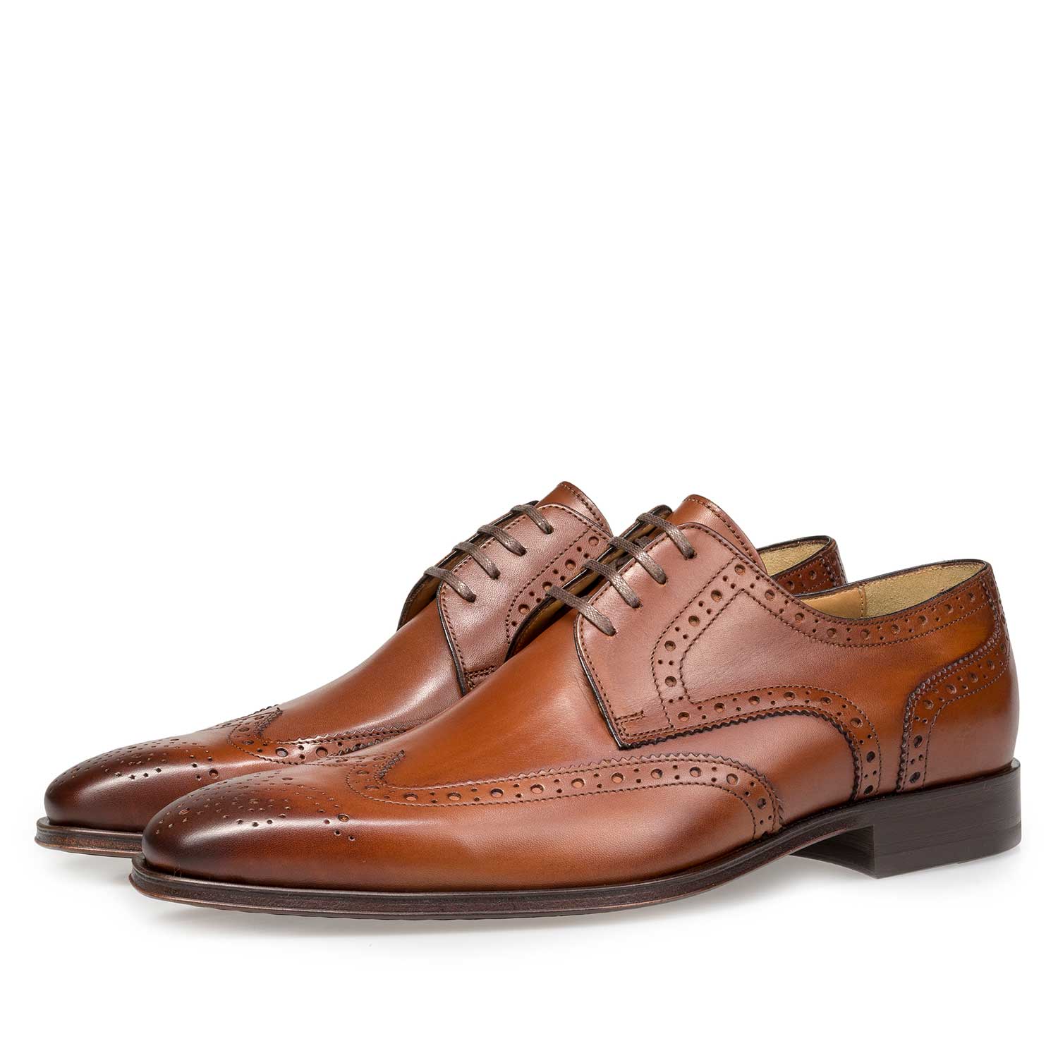 17099/01 - Brogue veterschoen cognac 17099/01 - Brogue veterschoen cognac