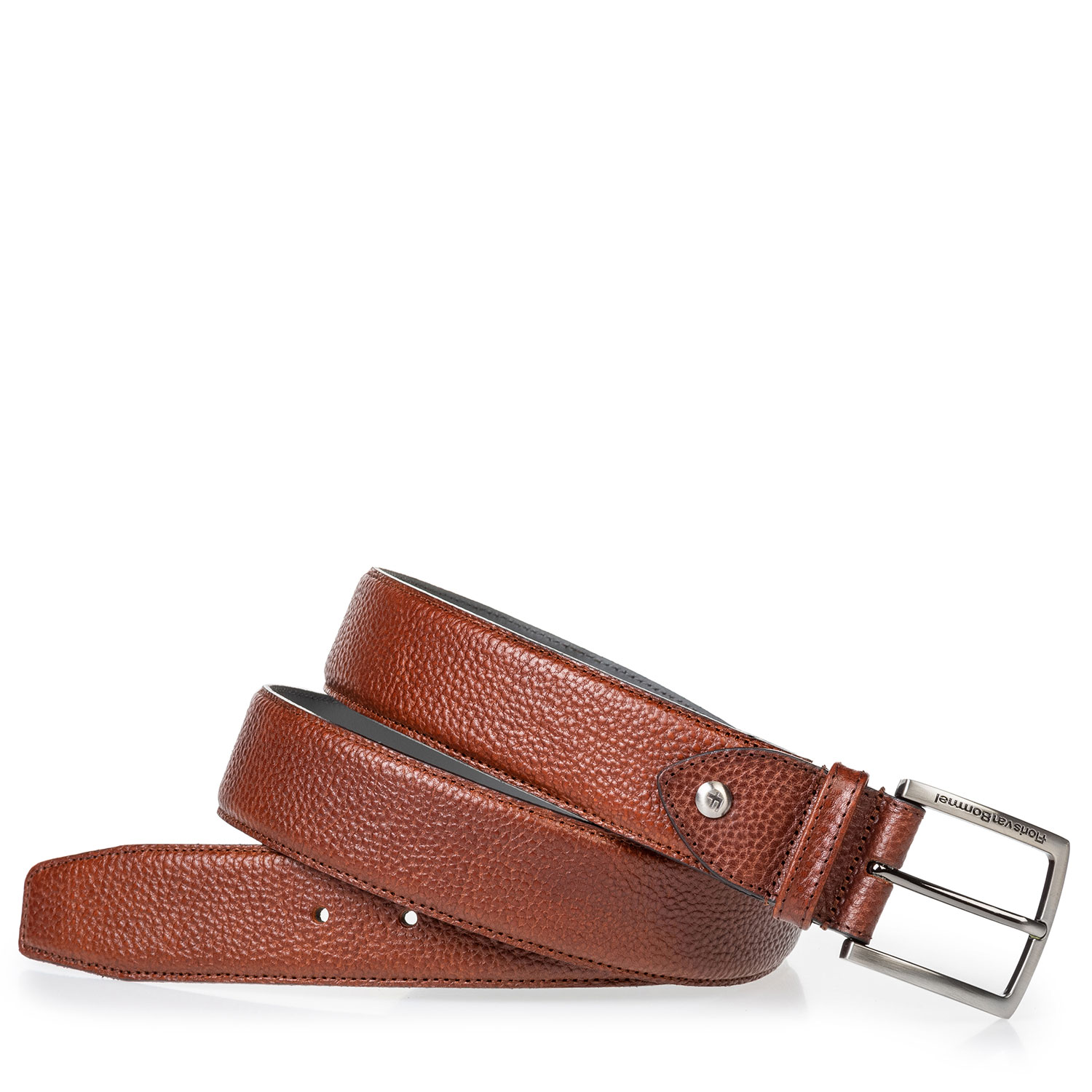 75202/63 - Leather belt cognac with structured pattern 75202/63 - Leather belt cognac with structured pattern