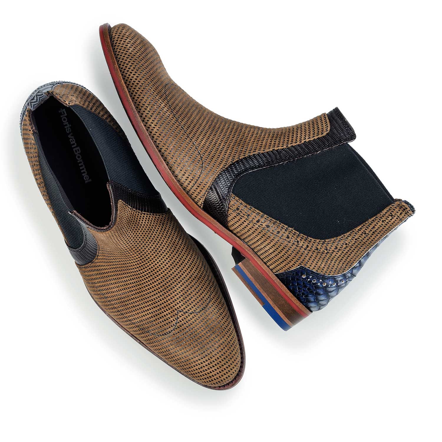 10455/01 - Camel-coloured Chelsea boot made of suede leather 10455/01 - Camel-coloured Chelsea boot made of suede leather