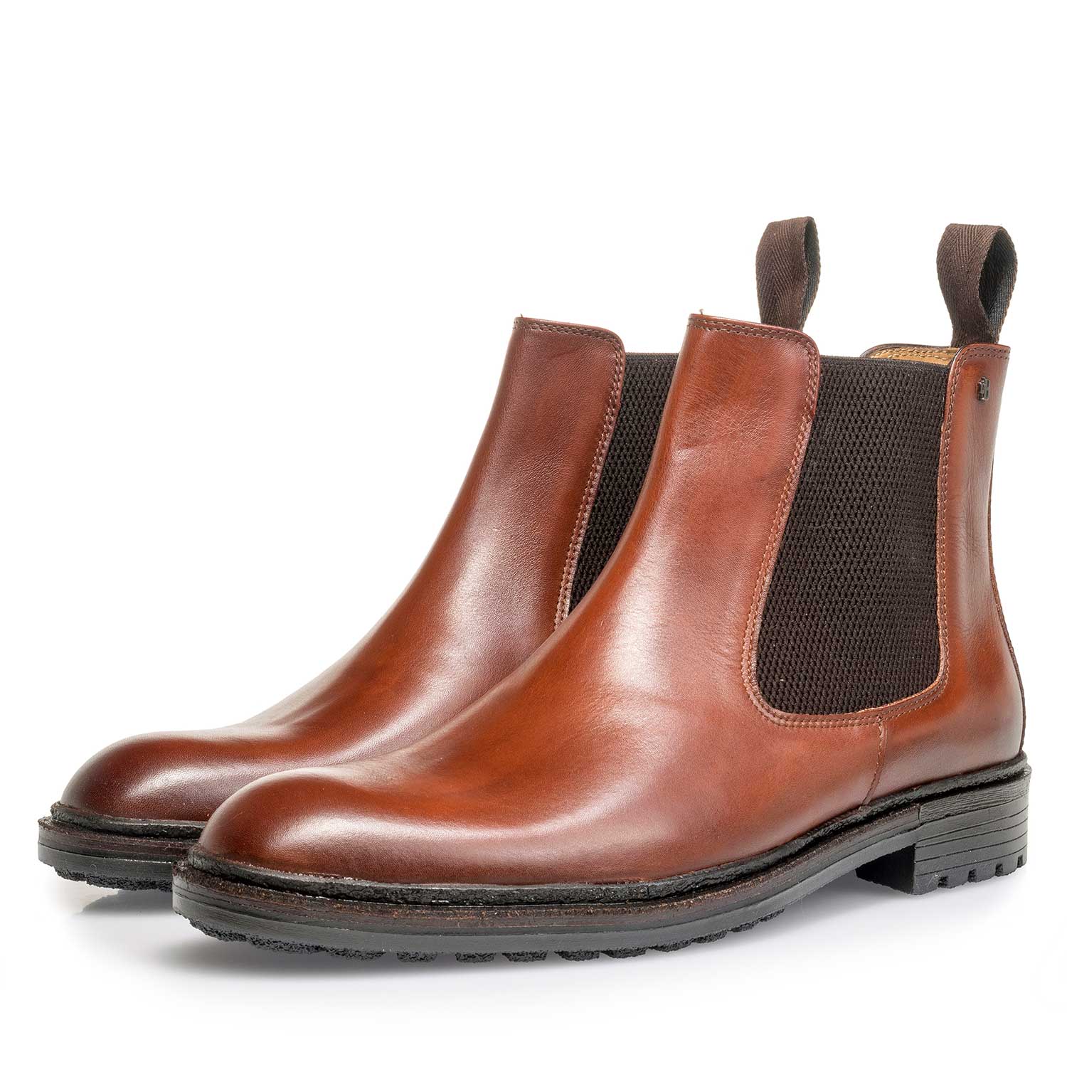 10355/06 - Cognac-coloured calf leather Chelsea boot 10355/06 - Cognac-coloured calf leather Chelsea boot