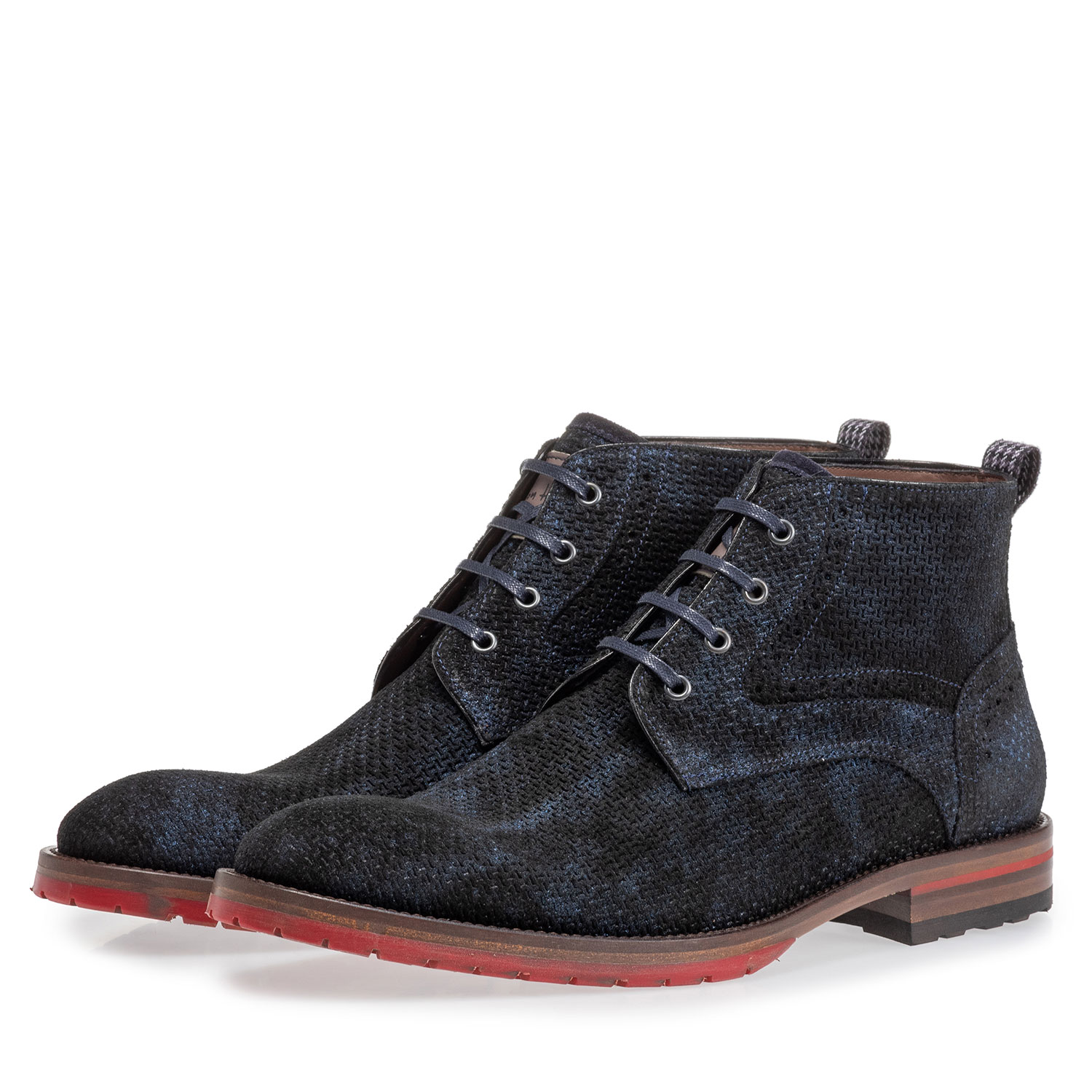 10317/27 - Veterboot blauw met print 10317/27 - Veterboot blauw met print