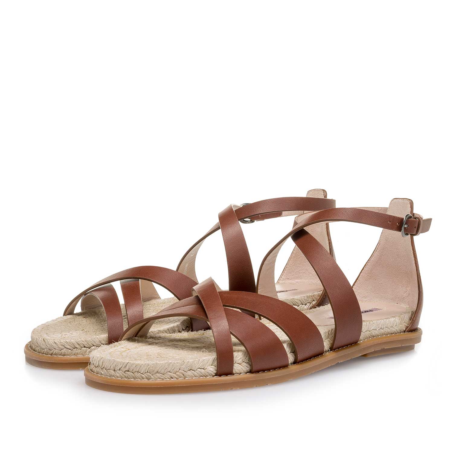85917/06 - Leren sandaal cognac 85917/06 - Leren sandaal cognac