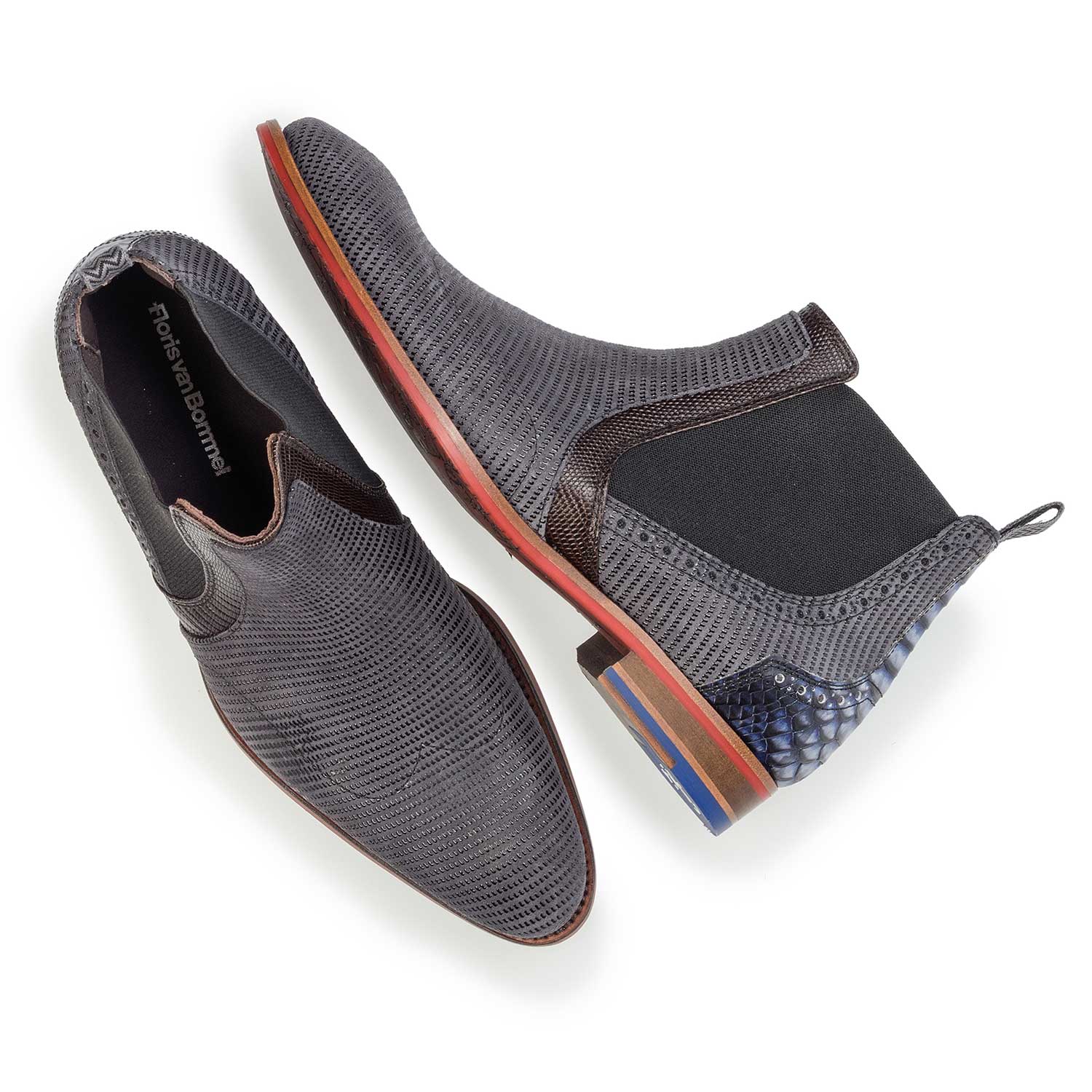 10455/00 - Donkergrijze chelsea boot van suède 10455/00 - Donkergrijze chelsea boot van suède