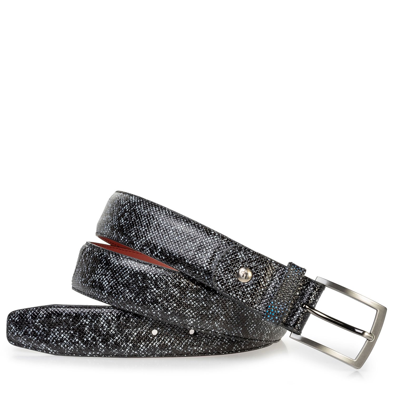 75188/73 - Zwart/grijs riem metallicprint 75188/73 - Zwart/grijs riem metallicprint