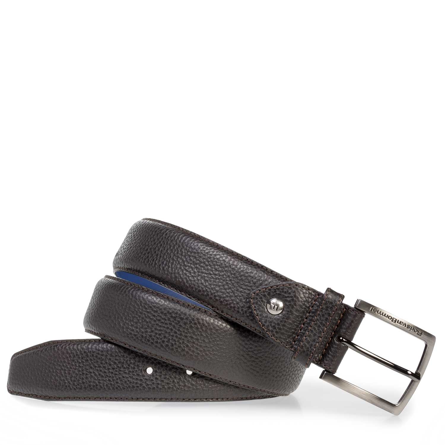 75202/09 - Black leather belt with structure 75202/09 - Black leather belt with structure