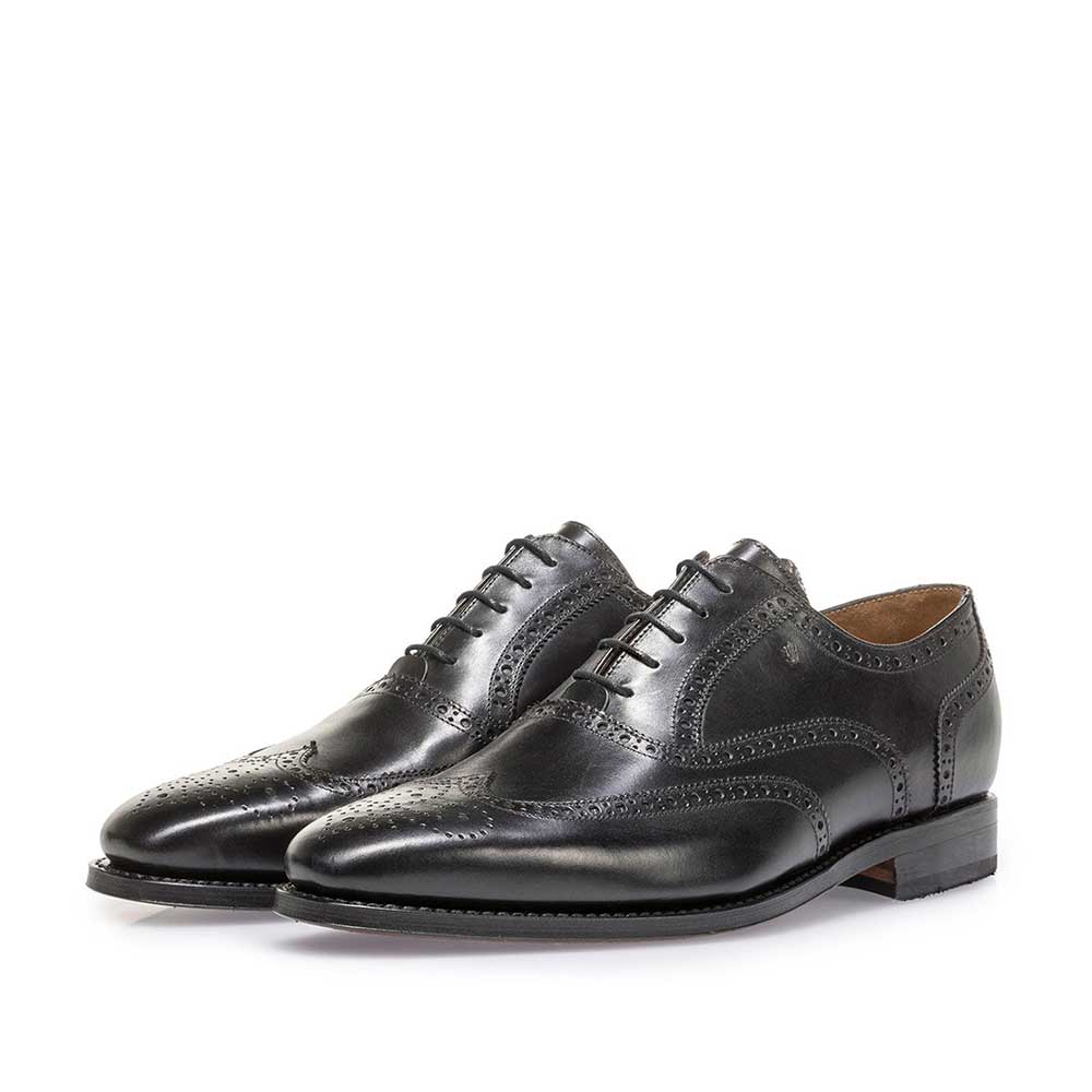 19125/01 - Zwarte kalfsleren brogue 19125/01 - Zwarte kalfsleren brogue
