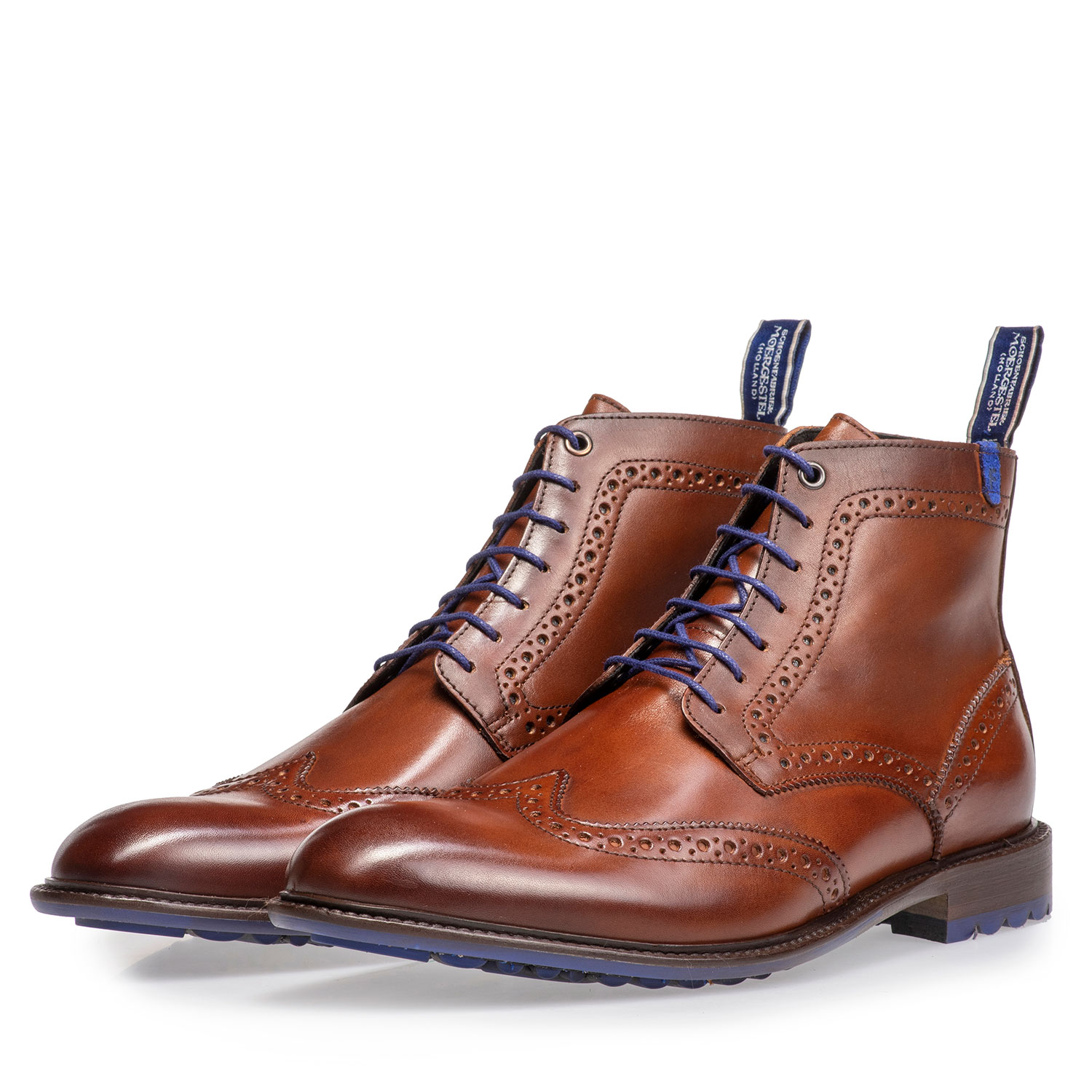 10506/10 - Dark cognac-coloured calf leather lace boot 10506/10 - Dark cognac-coloured calf leather lace boot