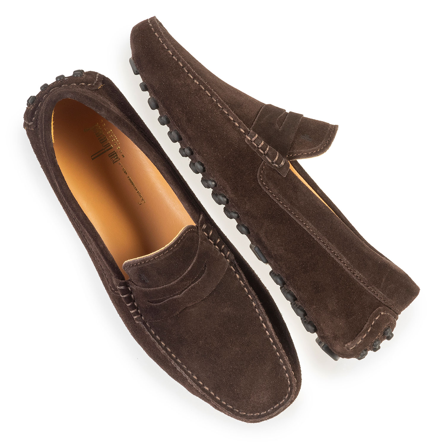 15100/00 - Donkerbruine suède mocassin 15100/00 - Donkerbruine suède mocassin