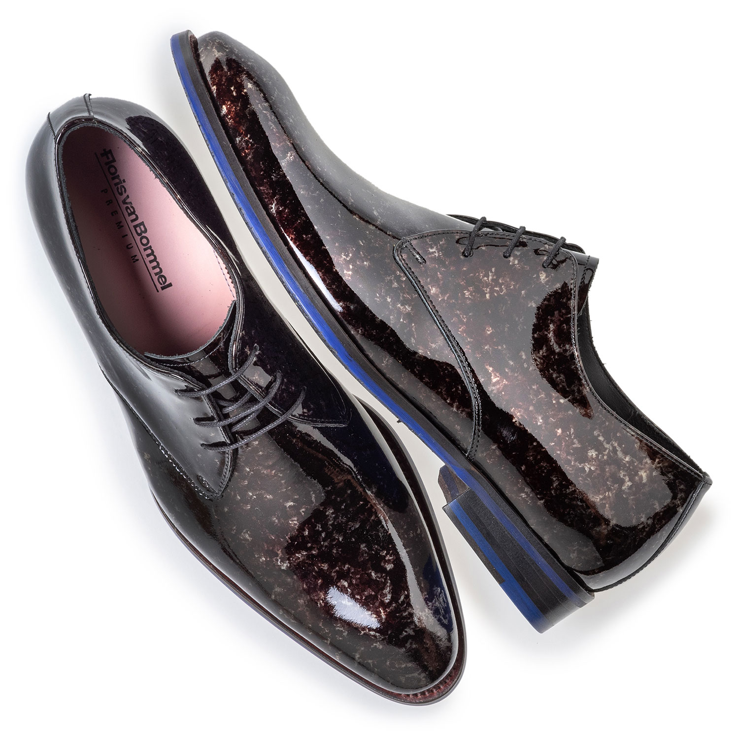 18224/04 - Veterschoen grijs lakleer 18224/04 - Veterschoen grijs lakleer