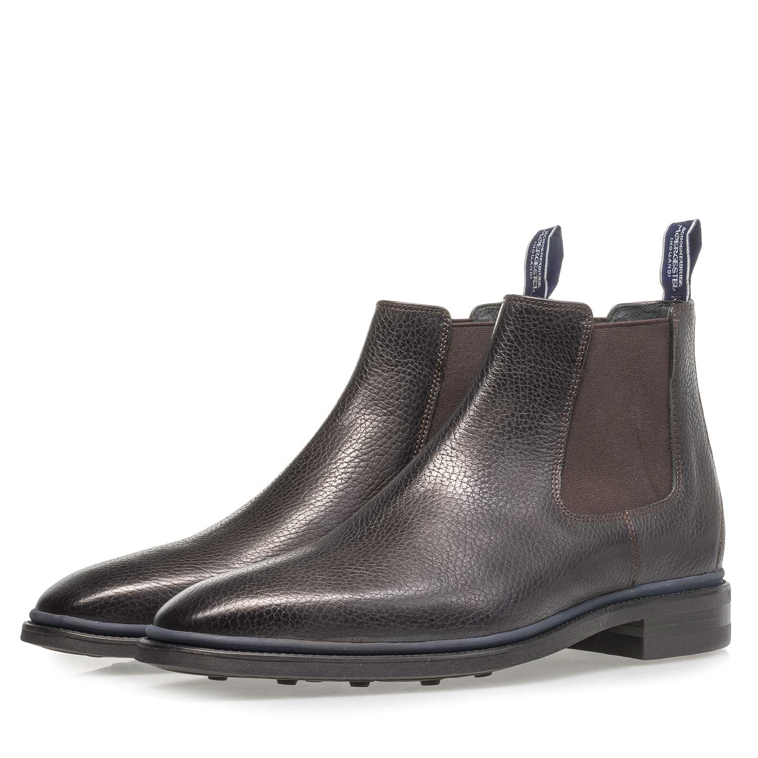 10669/05 - Black calf leather Chelsea boot with print 10669/05 - Black calf leather Chelsea boot with print