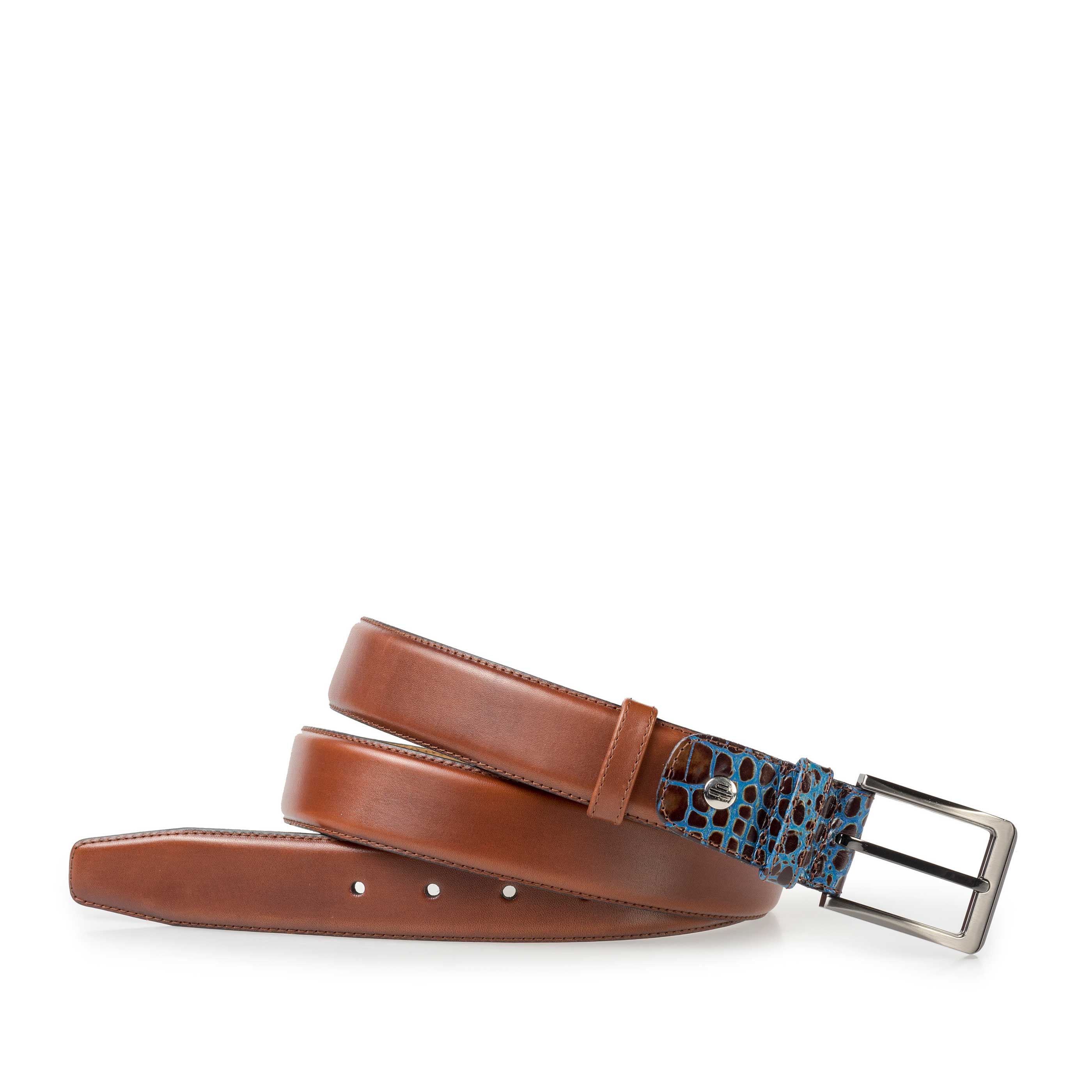 75055/02 - Medium brown leather belt 75055/02 - Medium brown leather belt